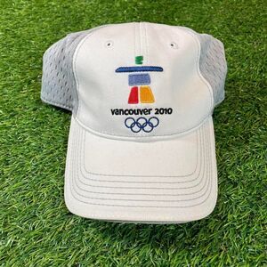 2010 Vancouver Olympics embroidered cap with inukshuk logo and Olympic rings